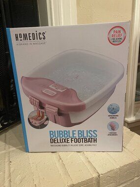 NEW HoMedics Bubble Bliss Deluxe Foot Spa w/ 3 Massage Attachments